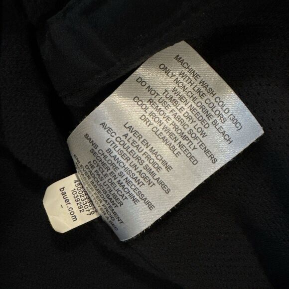 Bauer Hockey Jacket‎ Mens Large Black Full Zip Fleece Lined Softshell Warmup - Picture 10 of 12